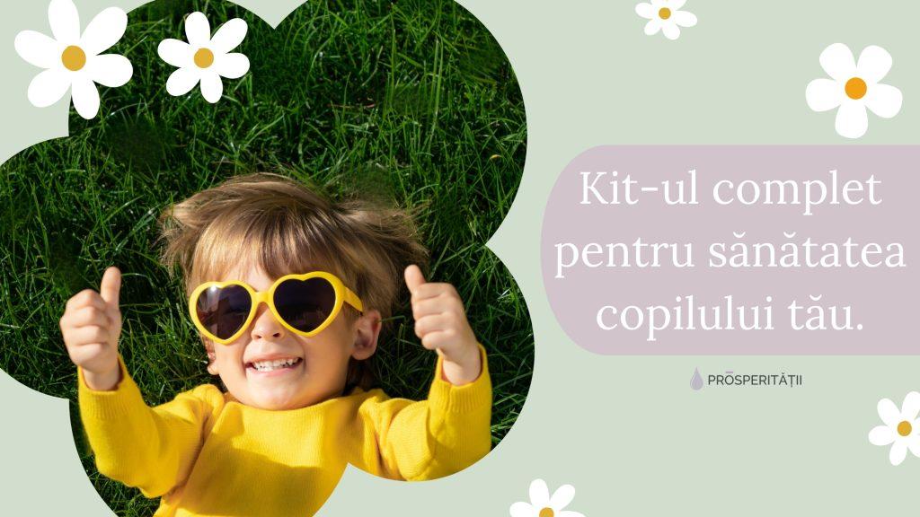 Resurse 7 copil fericit cu ochelari de soare si bluza galbena abordare holistica kit doTERRA kids ulei esential